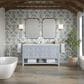 James Martin Vanities Breckenridge 60" Double Bathroom Vanity in Serenity Blue with 3 cm Eternal Jasmine Pearl Quartz Top and Rectangular Sinks, , large