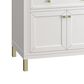 James Martin Vanities Chicago 36" Single Bathroom Vanity in Glossy White with 3 cm Parisien Bleu Quartz Top and Rectangular Sink, , large