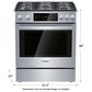 Bosch 4.8 Cu. Ft. Slide-In Gas Convection Range in Stainless Steel, , large