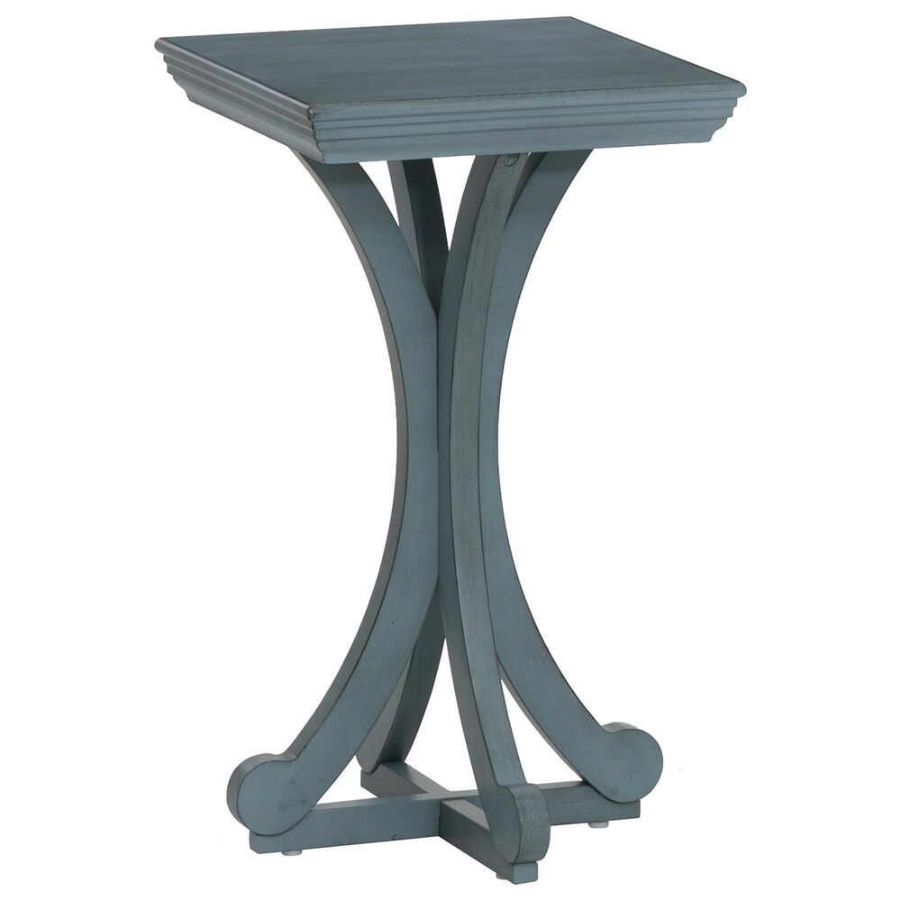Linden Boulevard Dylan Sculptural Pedestal End Table in Blue, , large