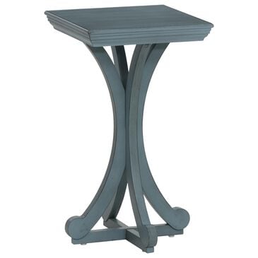 Linden Boulevard Dylan Sculptural Pedestal End Table in Blue, , large