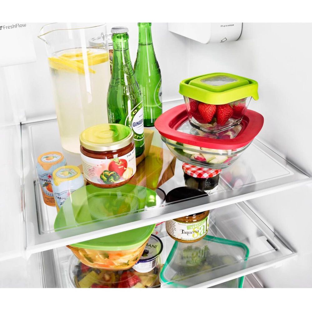Whirlpool 21 Cu. St. 36&quot; Wide Counter Depth Side-by-Side Refrigerator in Fingerprint Resistant Stainless Steel, , large
