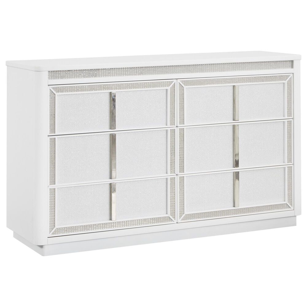 Millenium Chalanna 4-Piece California King Bedroom Set in White Lacquer, , large