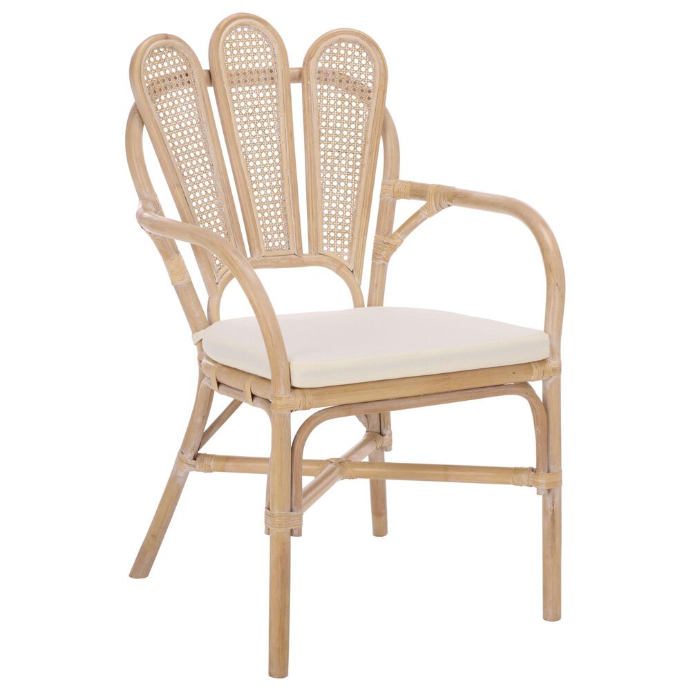 Safavieh Maki Arm Chair in Ivory, , large