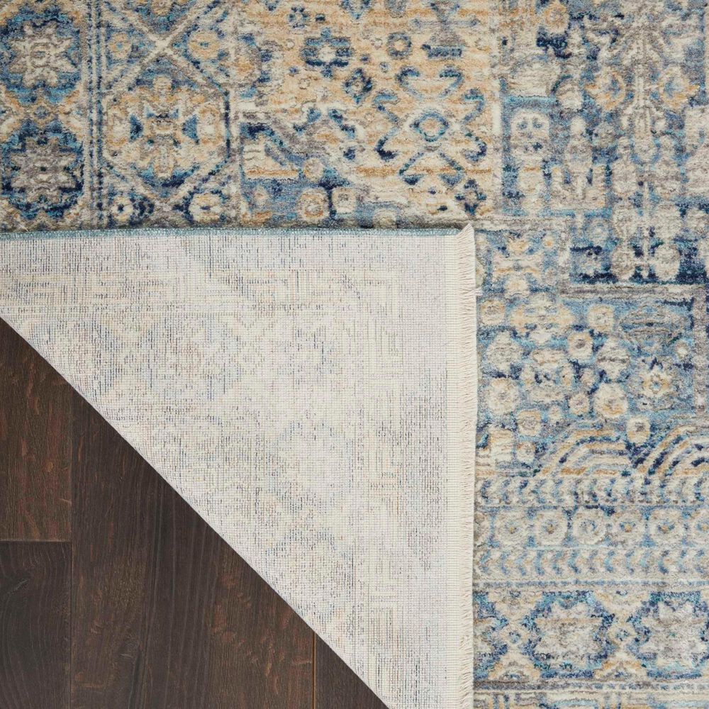 Nourison Lustrous Weave LUW02 5&#39;3&quot; x 7&#39;9&quot; Blue and Ivory Area Rug, , large