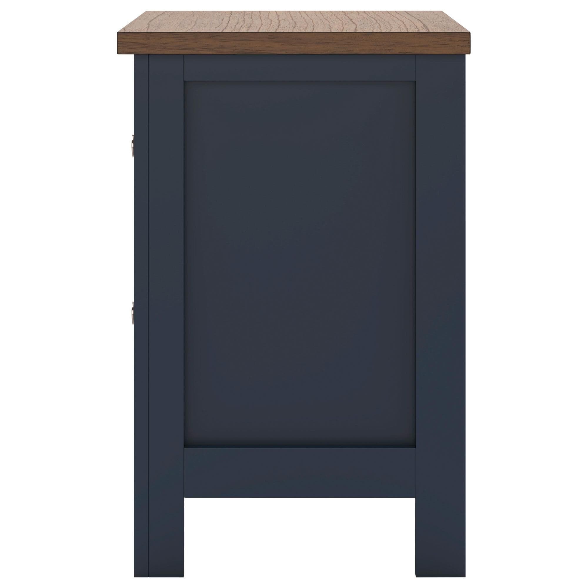 Ashley Landocken 2-Drawer Nightstand in Dark Slate Blue and Light