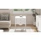 Jennifer Taylor Home Court Side Table in Soft White and Gold, , large