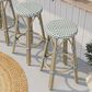 Furniture of America Eldridge 26" Patio Bar Stool in Natural and Blue (Set of 2), , large