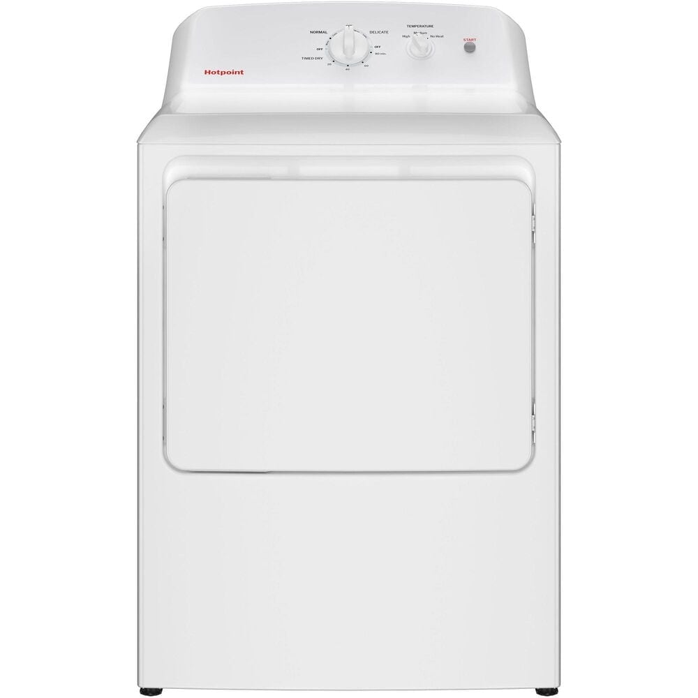 Hotpoint 6.2 Cu. Ft. Capacity Electric Dryer in White, , large