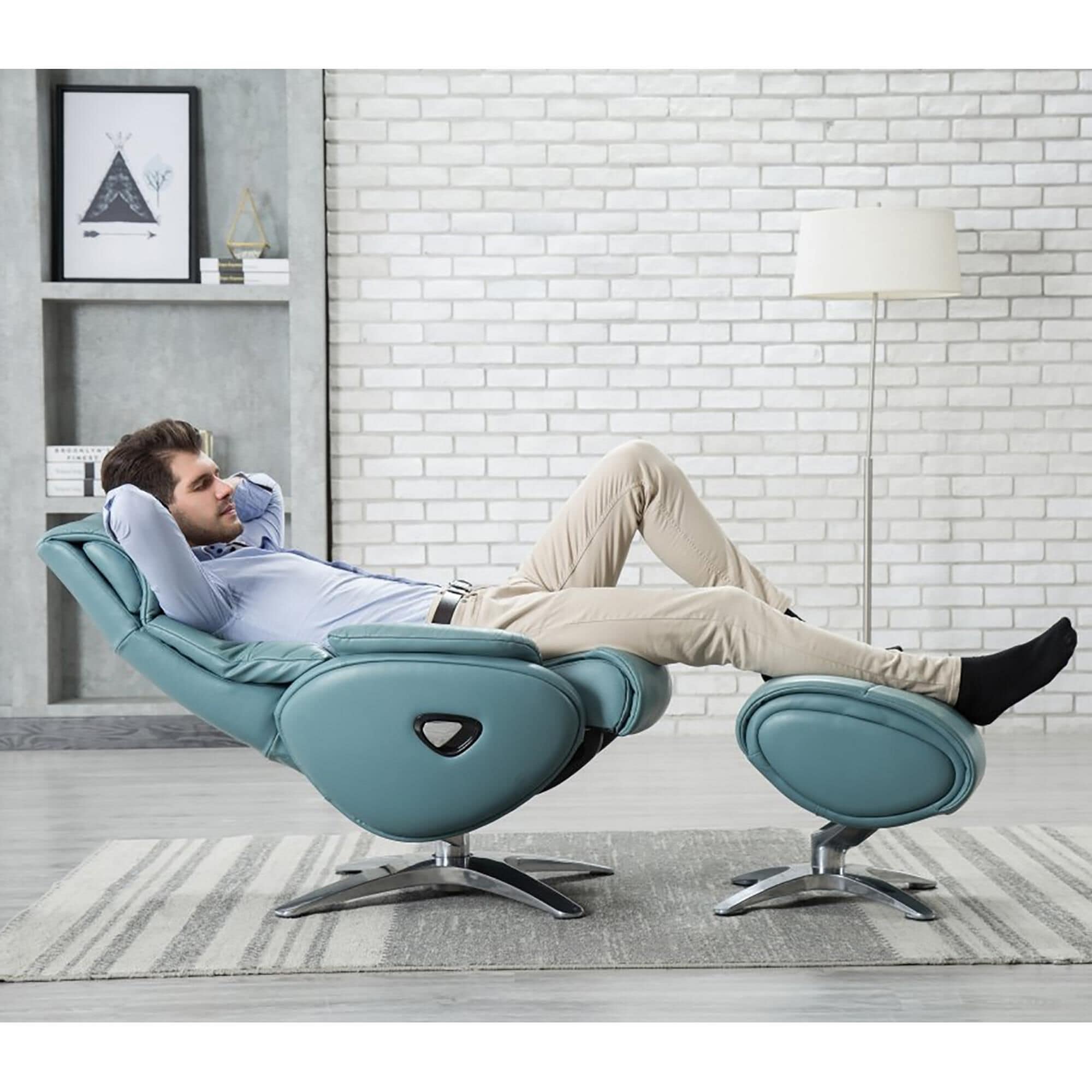 Finkelstein manual swivel recliner with 2025 ottoman