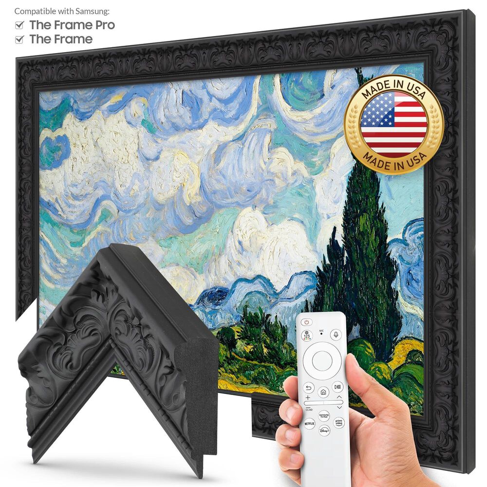 Deco TV Frames Premiere 43" Frame Bezel for Samsung the Frame TV in Tuscan Matte Black, , large