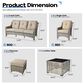 HOMLUX 6-Piece Patio Conversation Set with Coffee Table in Beige, , large