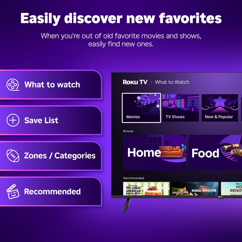 Roku 55" Class Plus Series QLED Mini-LED in Black - Smart TV, , large