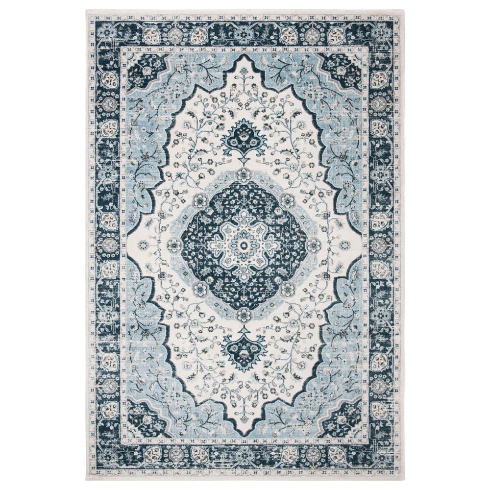 Safavieh Isabella 5"3" x 7"6" Cream and Light Blue Area Rug, , large