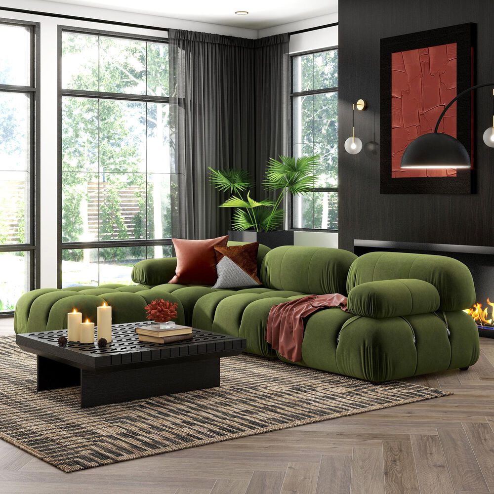 Jennifer Taylor Home Marcel Lounge Arm Chair in Olive Green, , large