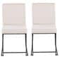 Lumisource Fuji Dining Chair with Beige Cushion in Black (Set of 2), , large