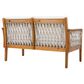 Hearth and Haven 2-Piece Outdoor Conversation Set with Cream Cushion in Light Teak, , large