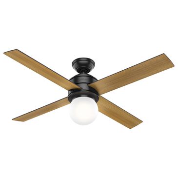 Hunter Hepburn 52" Ceiling Fan with LED Light in Matte Black, , large