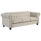 Morden Fort Chesterfield 2-Piece Stationary Linen Chair and Sofa Set in Beige, , large