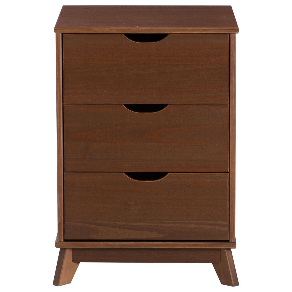Linon Home Decor Polly 3-Drawer Nightstand in Walnut, , large