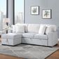 Global Furniture USA Stationary Sofa Sleeper with Reversible Chaise in Grey, , large