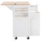 HOMLUX 56" Kitchen Island with Drop Leaf in White, , large