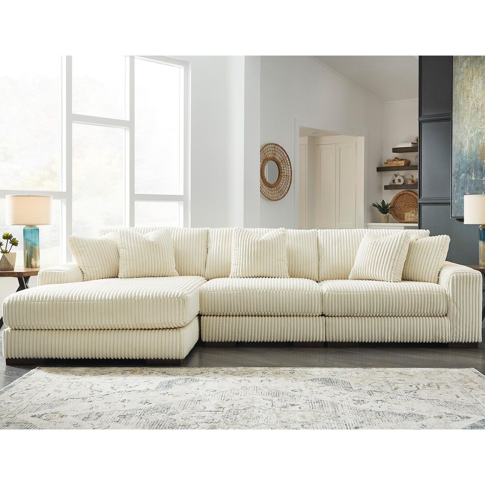 Ashley Lindyn 3-Piece Stationary Left Facing Sectional in Ivory, , large