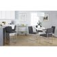 Lumisource Fuji High Back Counter Stool with Charcoal Fabric Cushion in Stainless Steel (Set of 2), , large