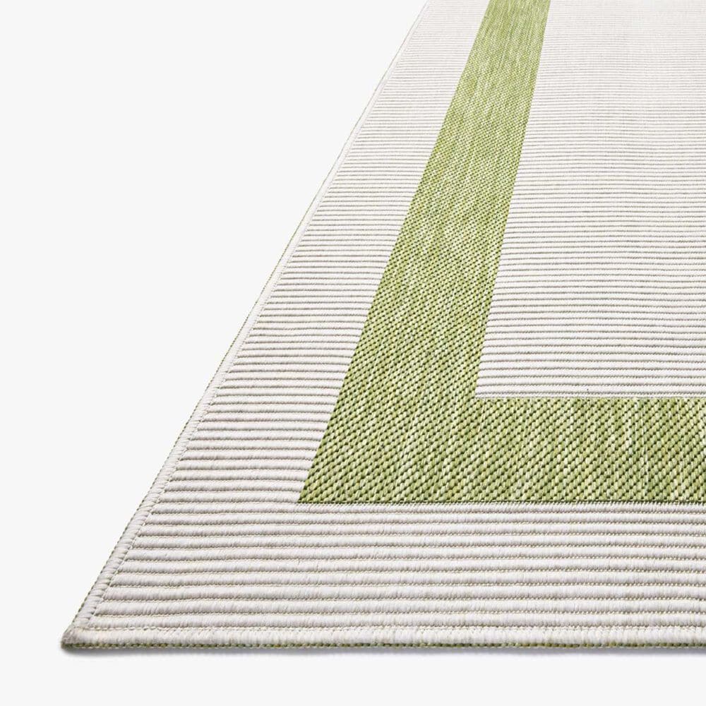 Loloi Easton Green and Ivory 5&#39;3&quot; x 7&#39;6&quot; Indoor/Outdoor Area Rug, , large