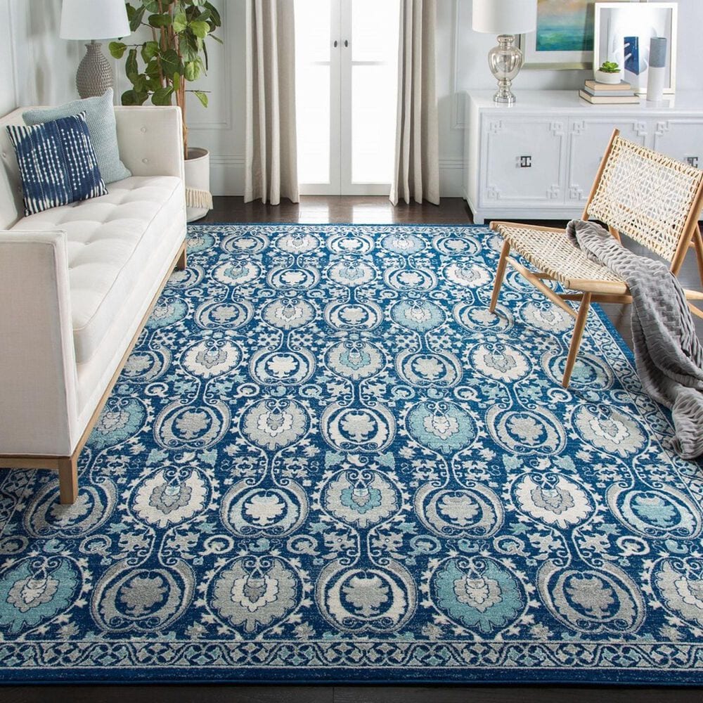 Safavieh Evoke EVK251C 10&#39; x 14&#39; Blue and Ivory Area Rug, , large