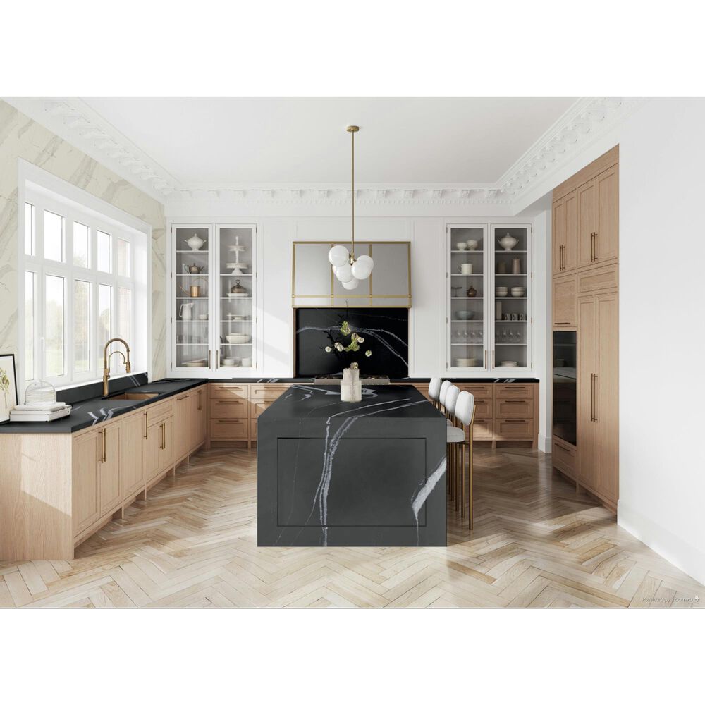 Cambria Luxury Mersey 3cm Quartz Countertop in Black, , large