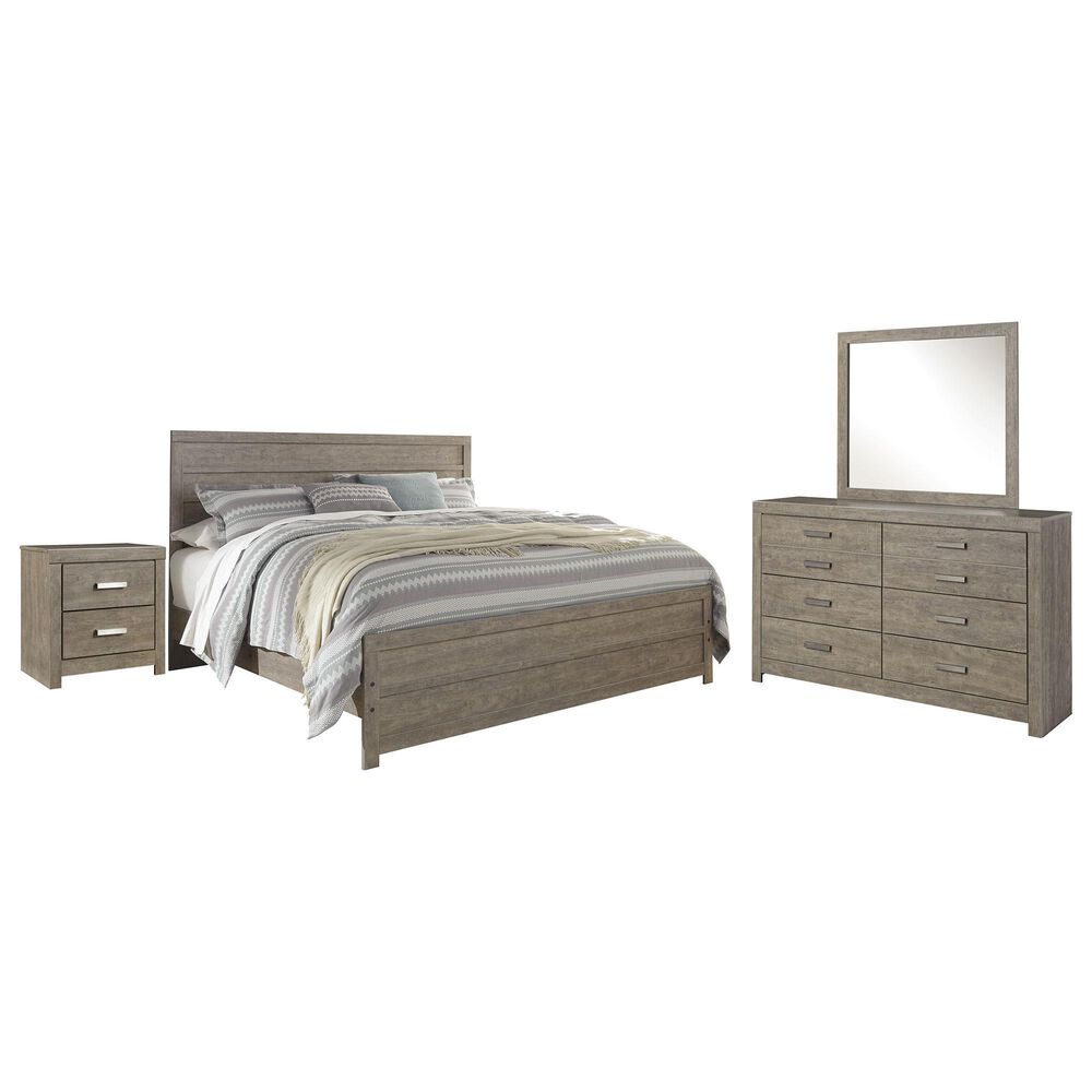 Signature Design by Ashley Culverbach 4 Piece King Bedroom Set in Driftwood Gray, , large