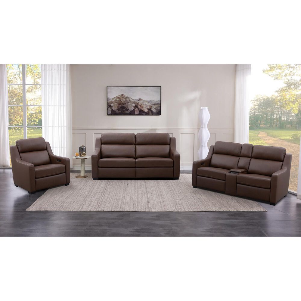Oxford Furniture Leather Power Recliner in Ajax Umber, , large