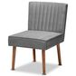 Baxton Studio Alvis Side Chair with Grey Velvet Cushion in Walnut Brown, , large