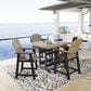 Ashley Fairen Trail Patio Counter Table in Brown and Black, , large