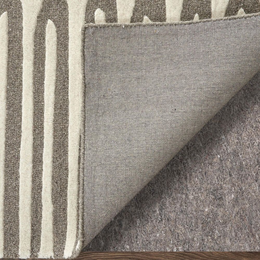 Feizy Kimball Taupe and Ivory 8&#39; x 10&#39; Area Rug, , large