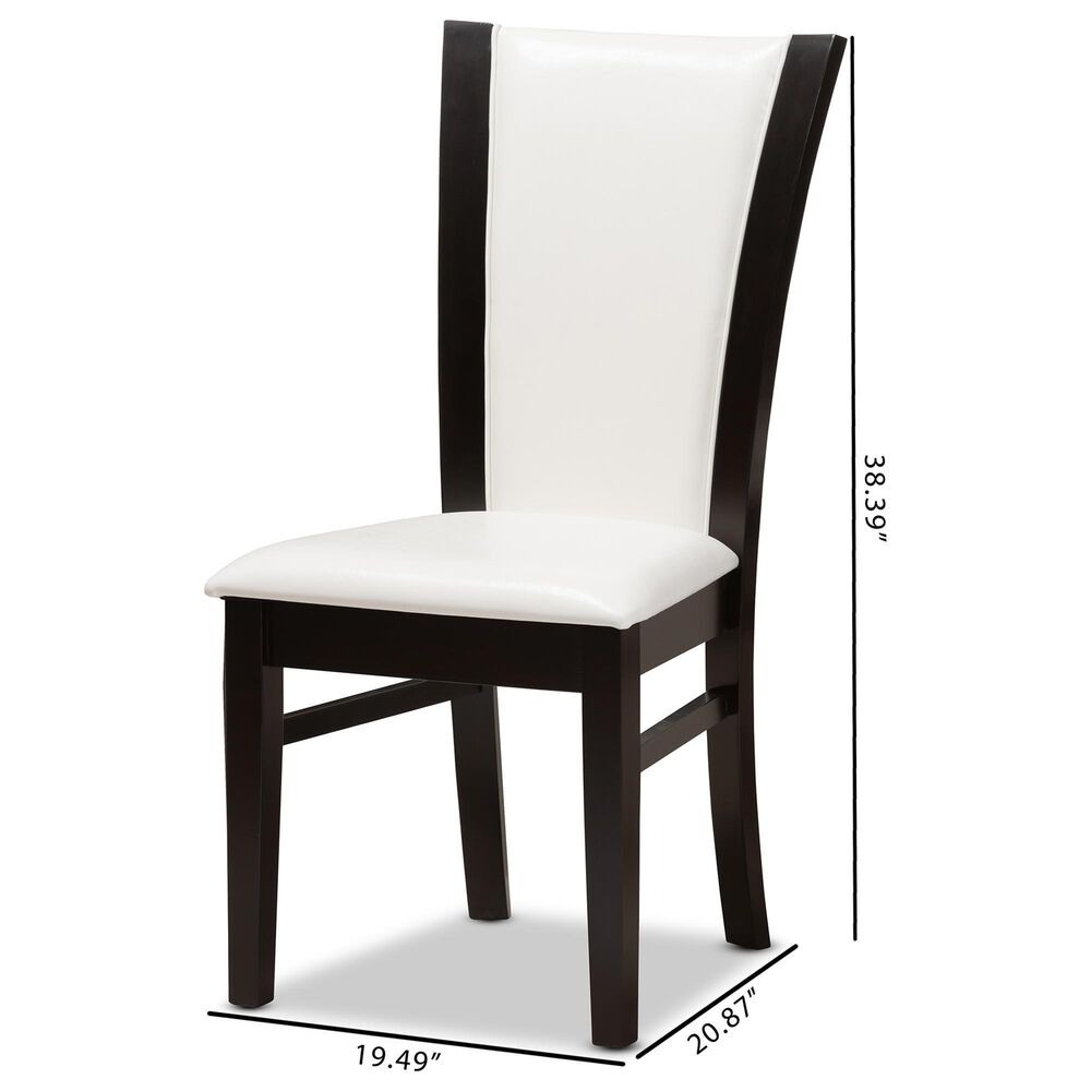 Baxton Studio Adley Side Chair in Dark Brown (Set of 2), , large