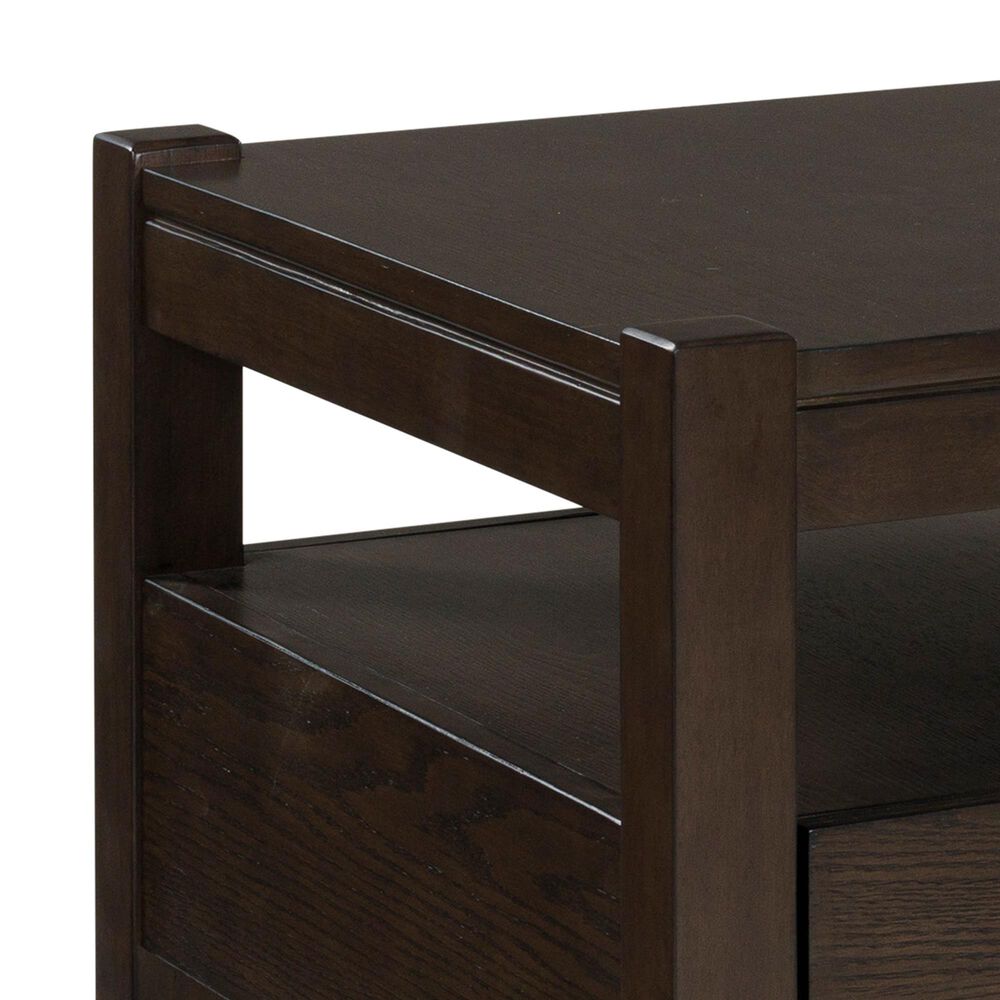Ashley Breckington Square End Table in Dark Brown, , large