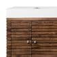 James Martin Vanities Linear 72" Double Bathroom Vanity in Mid Century Walnut with 10 cm Glossy White Solid Surface Top and Rectangular Sinks, , large