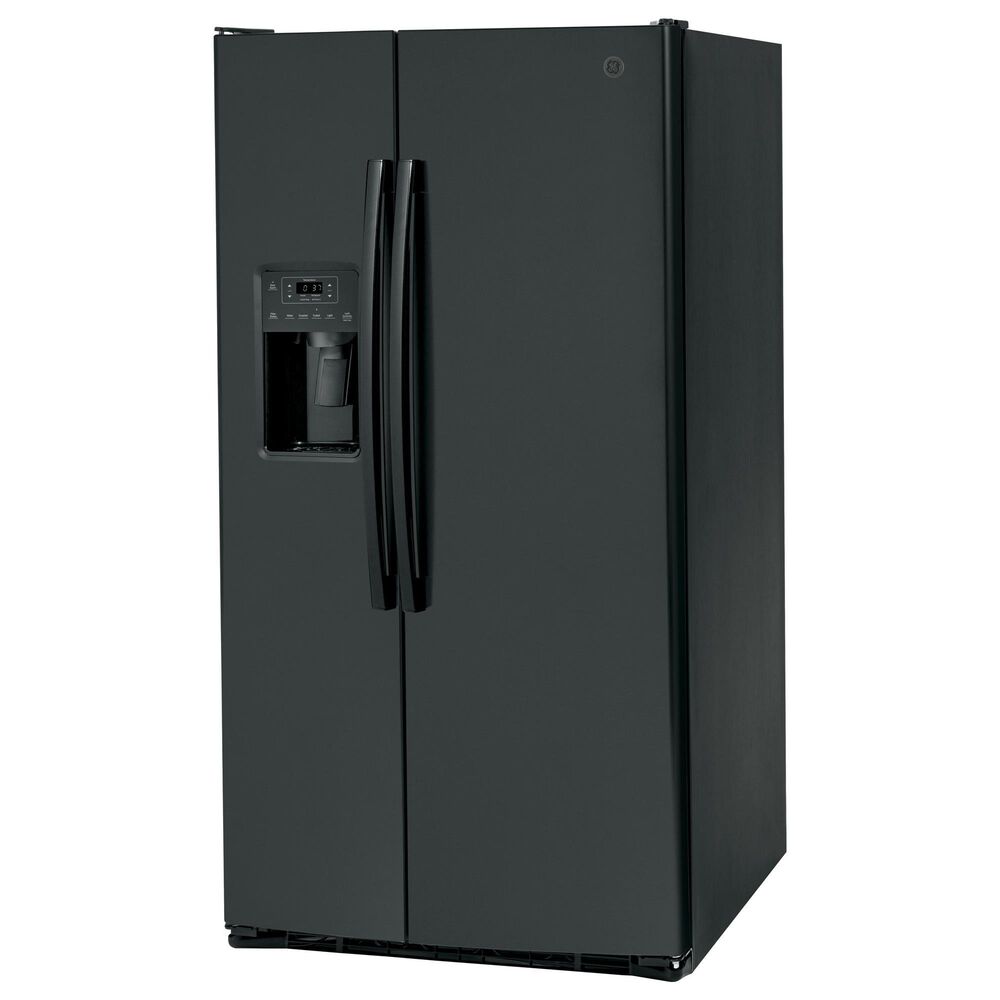 GE Appliances 25.3 Cu. Ft. Side by Side Refrigerator with Energy Star Certified in Black, , large