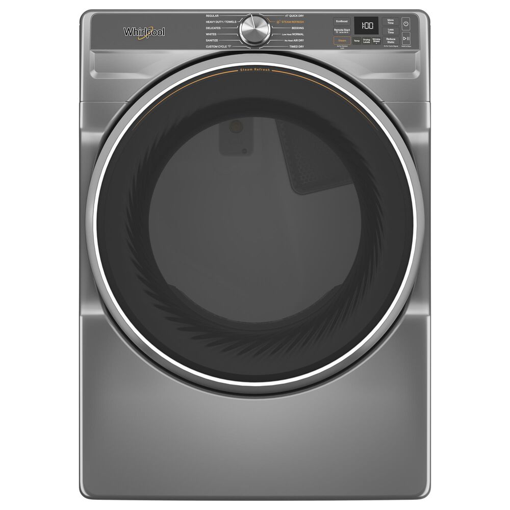 Whirlpool 5.0 Cu. Ft. Smart Front Load Washer and 7.4 Cu. Ft. Smart Electric Dryer Laundry Pair in Radiant Silver, , large