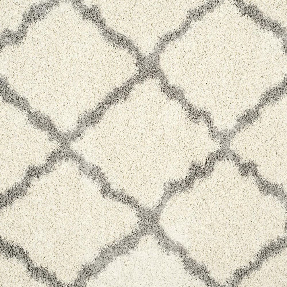 Safavieh Dallas Shag SGD257F-6R 6&#39; x 6&#39;  Ivory/Grey Round Rug, , large