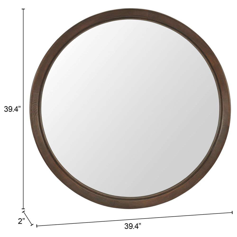 Zuo Modern Inikas Wall Mirror in Espresso, , large