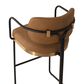 37B Jalen Counter Stool with Milliken Cognac Cushion in Black and Gold, , large