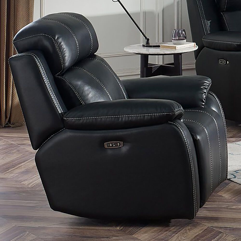 New Heritage Design Fusion Power Glider Recliner in Ebony, , large