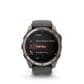 Garmin Fenix 8 Pro Sapphire AMOLED Smartwatch 51mm Titanium Case with Graphite Black Silicone Band, , large
