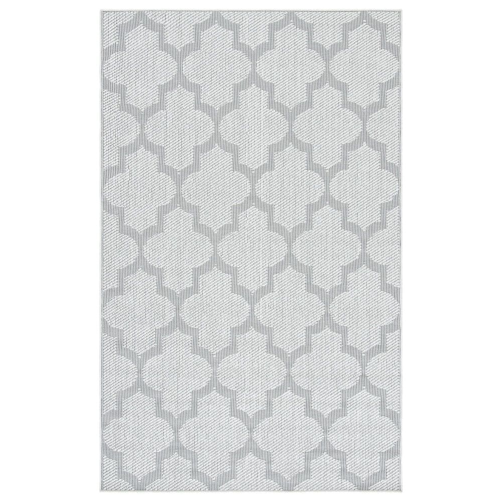 Safavieh Bermuda BMU804A 3" x 5" Ivory and Light Grey Indoor/Outdoor Area Performance Rug, , large