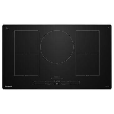 Whirlpool 36" Induction Cooktop with Temp Cook and 5 Cooking Zones in Black and Stainless Steel, , large