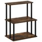HOMLUX Turn-N-Tube 3-Tier Toolless Kitchen Storage Shelf in Amber Pine and Black, , large