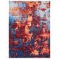 Nourison Prismatic PRS13 8"7" x 11"6" Blue and Flame Area Rug, , large